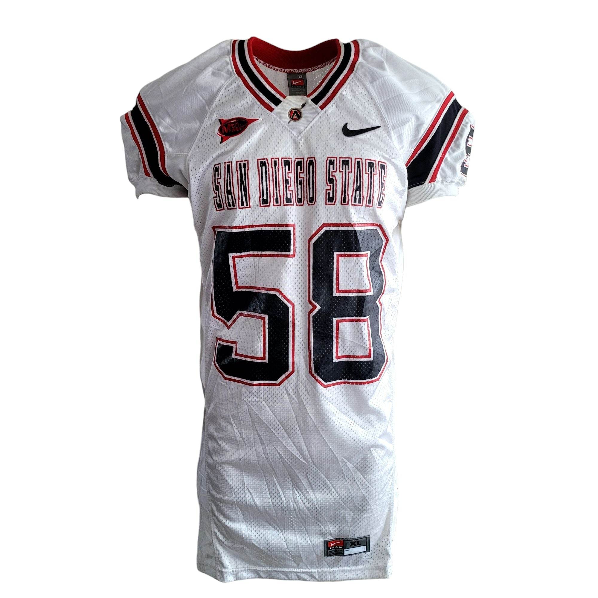 Rare 2000s Nike San Diego State Aztecs 58 Jersey - XL - USASTARFASHION