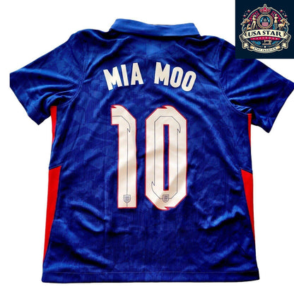 Nike England Kids Jersey 2020/21 Away Jersey XL (Ages 7 - 8) Custom "Mia Moo" 10 Blue/Red - USASTARFASHION