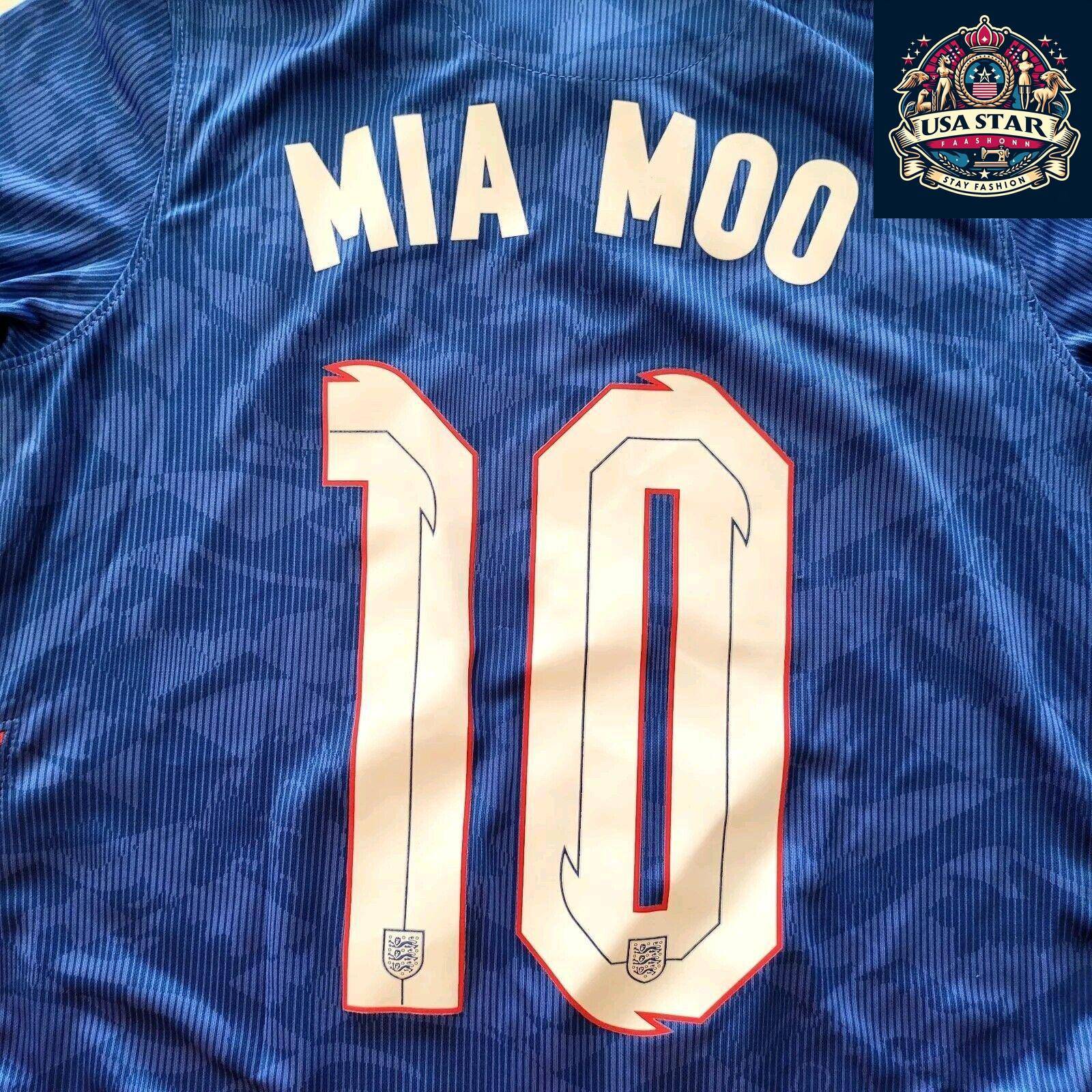 Nike England Kids Jersey 2020/21 Away Jersey XL (Ages 7 - 8) Custom "Mia Moo" 10 Blue/Red - USASTARFASHION