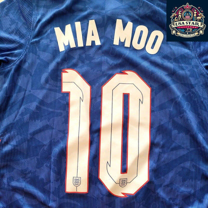 Nike England Kids Jersey 2020/21 Away Jersey XL (Ages 7 - 8) Custom "Mia Moo" 10 Blue/Red - USASTARFASHION