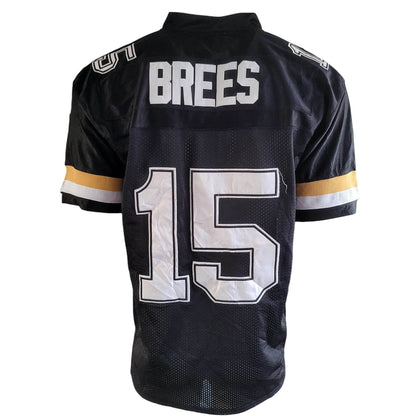 Nike Purdue Boilermakers 15 Drew Brees Football Jersey – Black Gold – Size L - USASTARFASHION