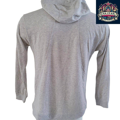 Nike Men's Hoodie - Medium Grey Pullover with Iconic Logo and Comfortable Fit for All - Day Wear - USASTARFASHION
