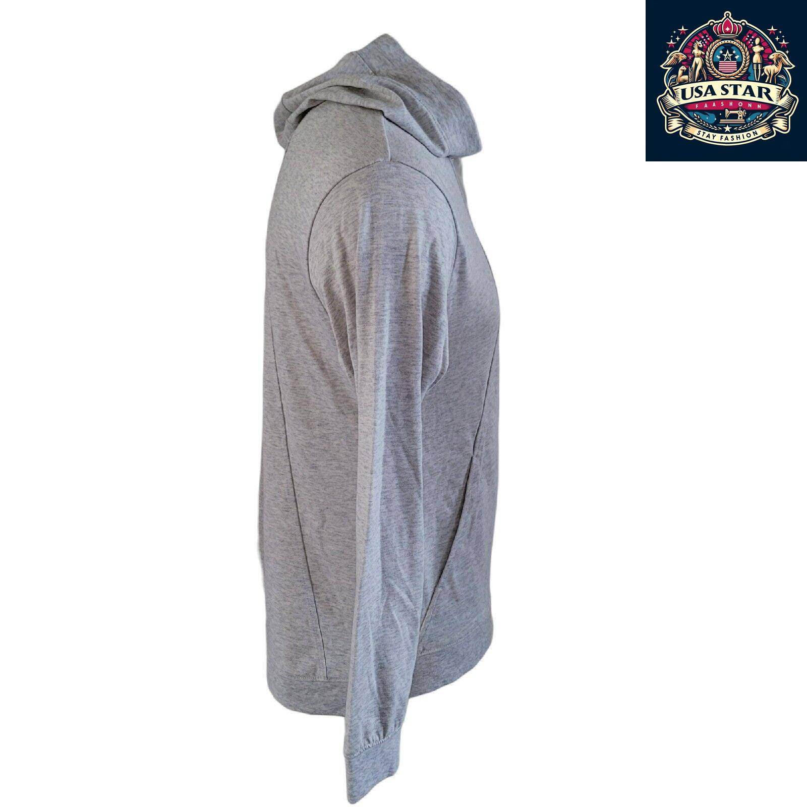 Nike Men's Hoodie - Medium Grey Pullover with Iconic Logo and Comfortable Fit for All - Day Wear - USASTARFASHION