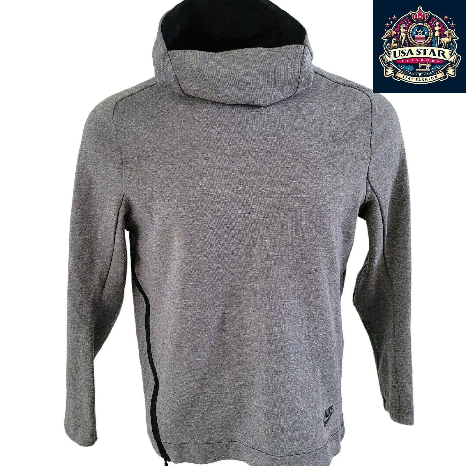 Nike Men's Hoodie - Medium Grey Pullover With Iconic Logo, Comfortable Fit & Urban Style - USASTARFASHION