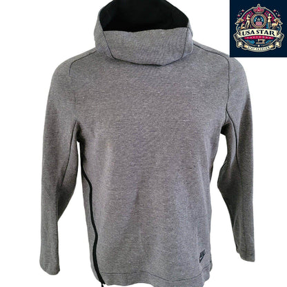 Nike Men's Hoodie - Medium Grey Pullover With Iconic Logo, Comfortable Fit & Urban Style - USASTARFASHION