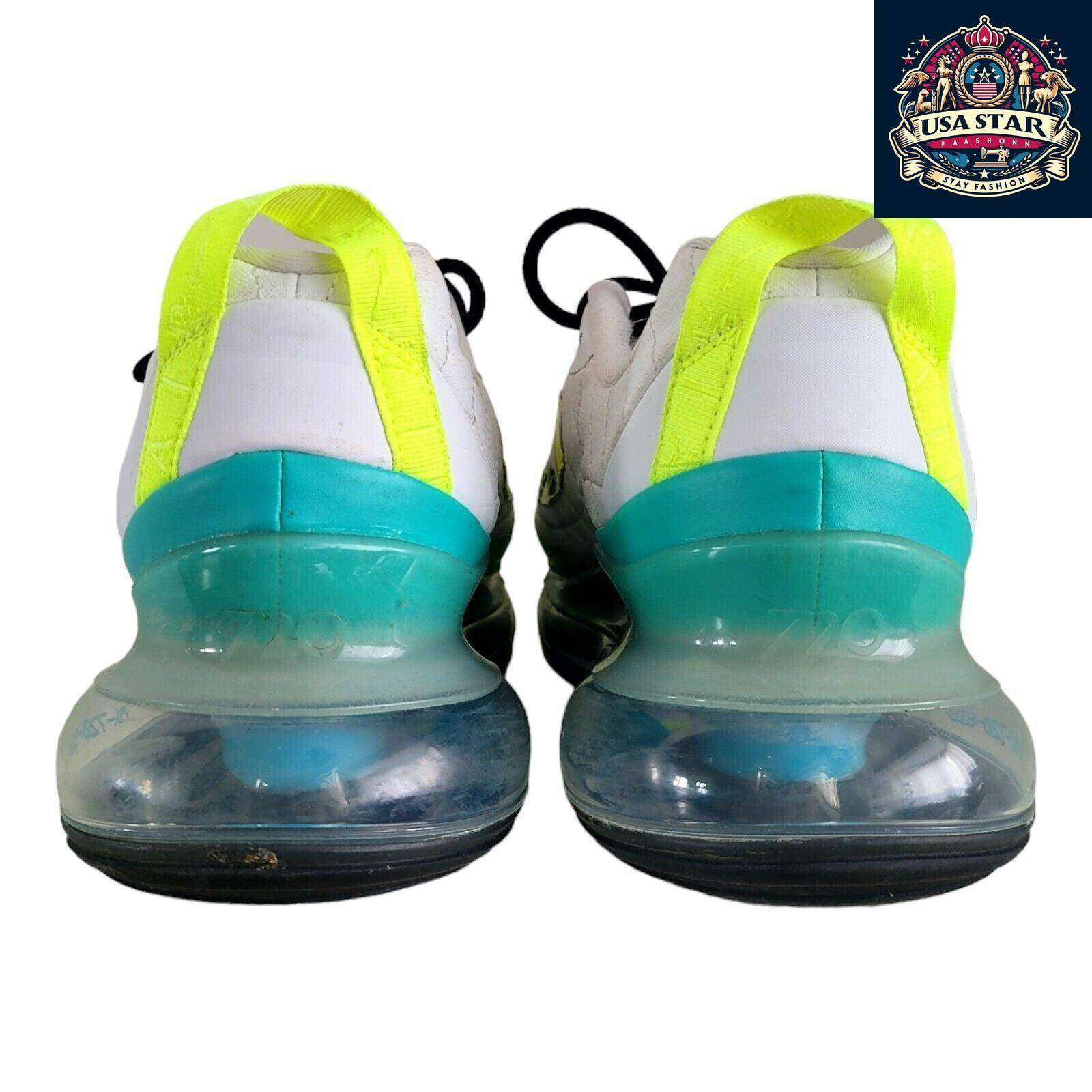 Nike MX 720 Air Max Shoes Unisex White Lime Green Size 10 UK With Air Cushioning & Breathable Design - USASTARFASHION