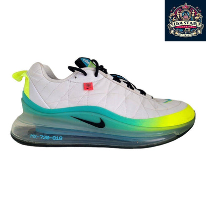 Nike MX 720 Air Max Shoes Unisex White Lime Green Size 10 UK With Air Cushioning & Breathable Design - USASTARFASHION