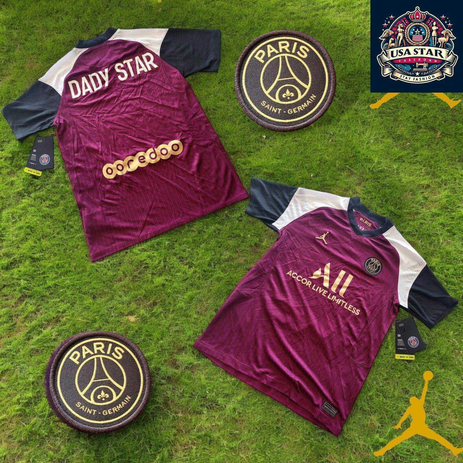 Nike Paris Saint Germain Youth Jersey Dady Star Large 147 - 158 CM Bordeaux/White Authentic Design - USASTARFASHION