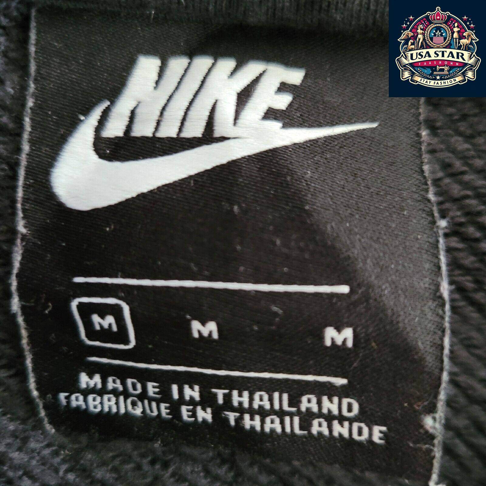 Nike Pullover Hoodie for Men, Medium Black - Comfortable, Durable, Adjustable Hood, Front Pocket - USASTARFASHION