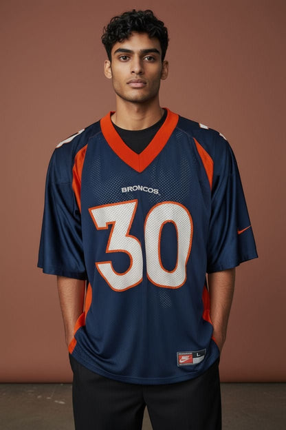 Nike Team Denver Broncos 30 Terrell Davis Jersey — Men’s L - USASTARFASHION