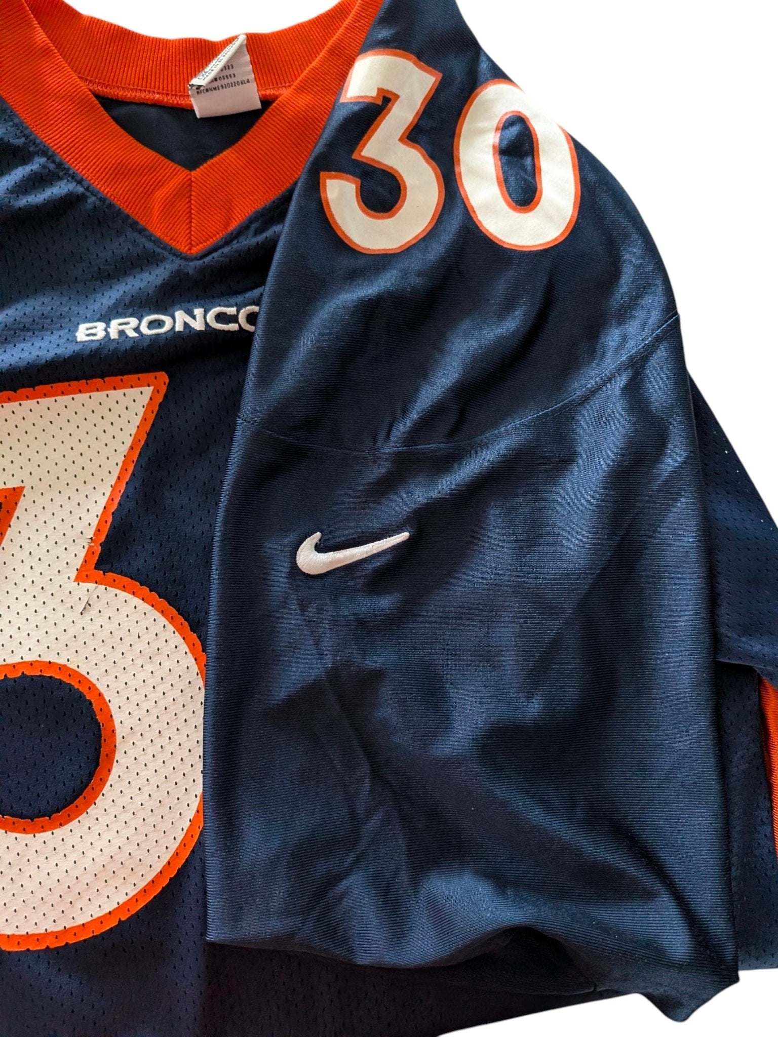 Nike Team Denver Broncos 30 Terrell Davis Jersey — Men’s L - USASTARFASHION