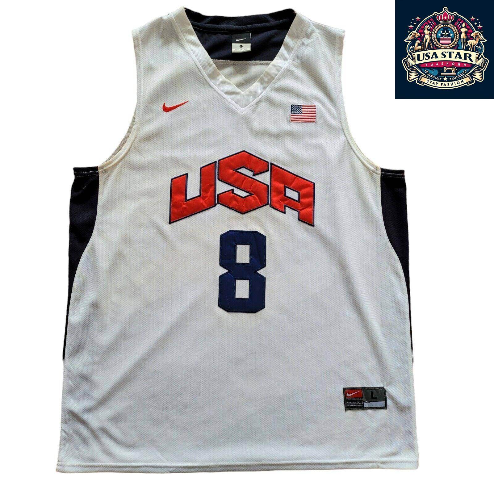 Nike Team USA Deron Williams Jersey No 8 - Authentic Performance Fabric Size L for Basketball Fans - USASTARFASHION