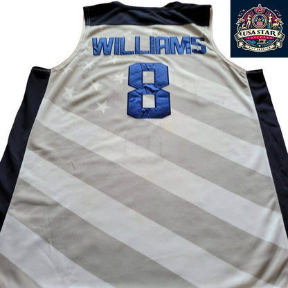 Nike Team USA Deron Williams Jersey No 8 - Authentic Performance Fabric Size L for Basketball Fans - USASTARFASHION