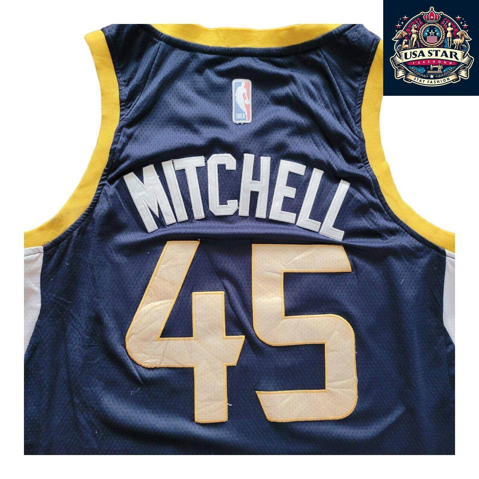 Nike Utah Jazz Jersey Donovan Mitchell 45 Men's Medium Blue Swingman - NBA Authentic Style - USASTARFASHION