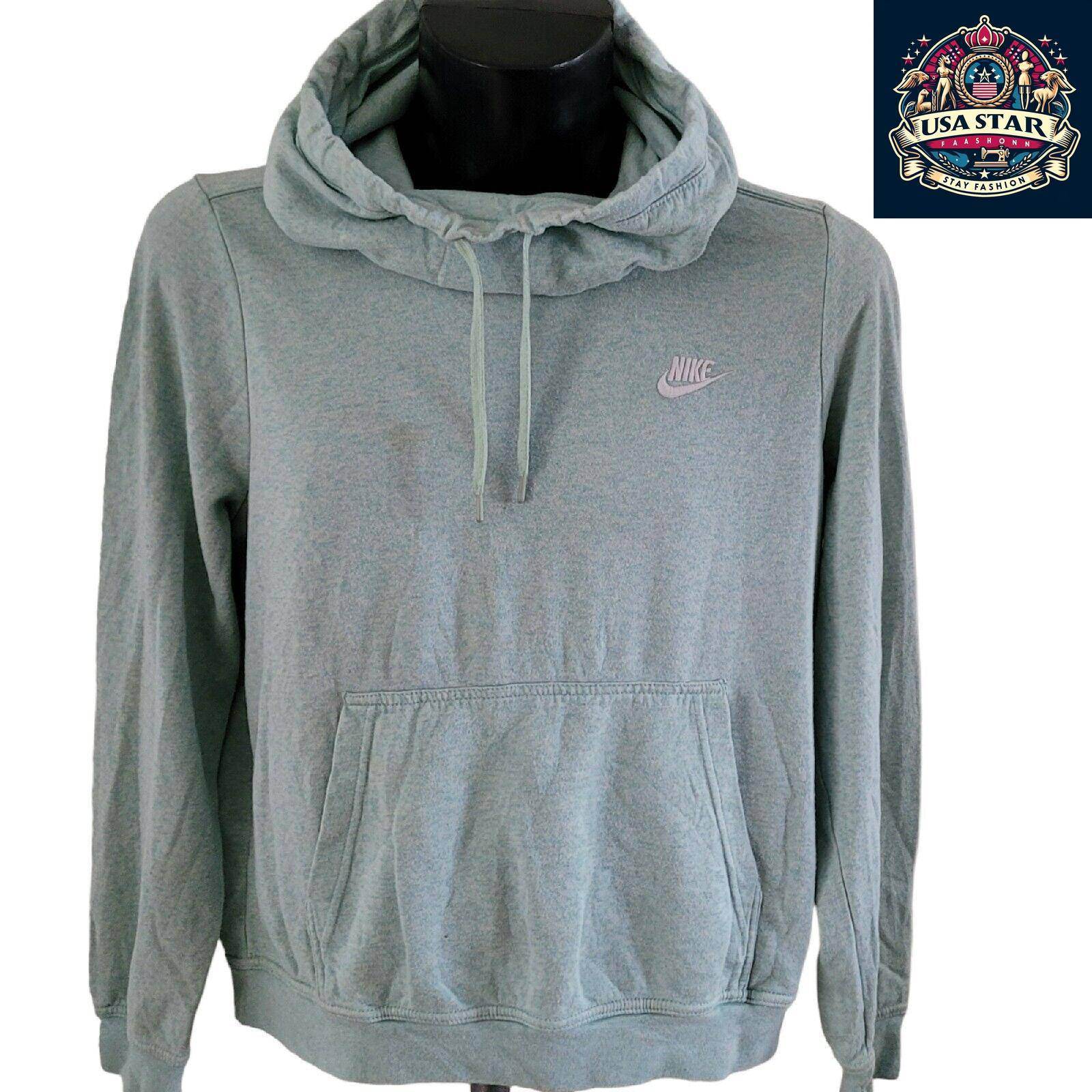 Nike Women's Hoodie - Large, Super Comfortable Fleece, Relaxed Fit, Stylish Branding, Vintage Charm - USASTARFASHION