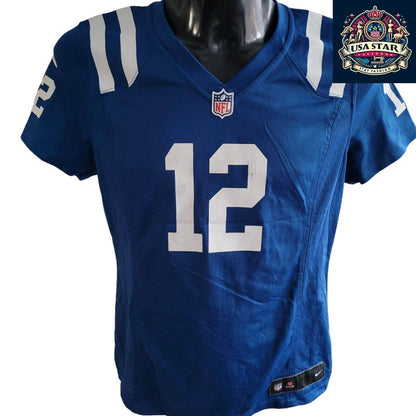 Nike Women's Jersey Authentic On Field Blue 12 Luck, Tailored Fit, Size Large, Colts Fan Gear - USASTARFASHION