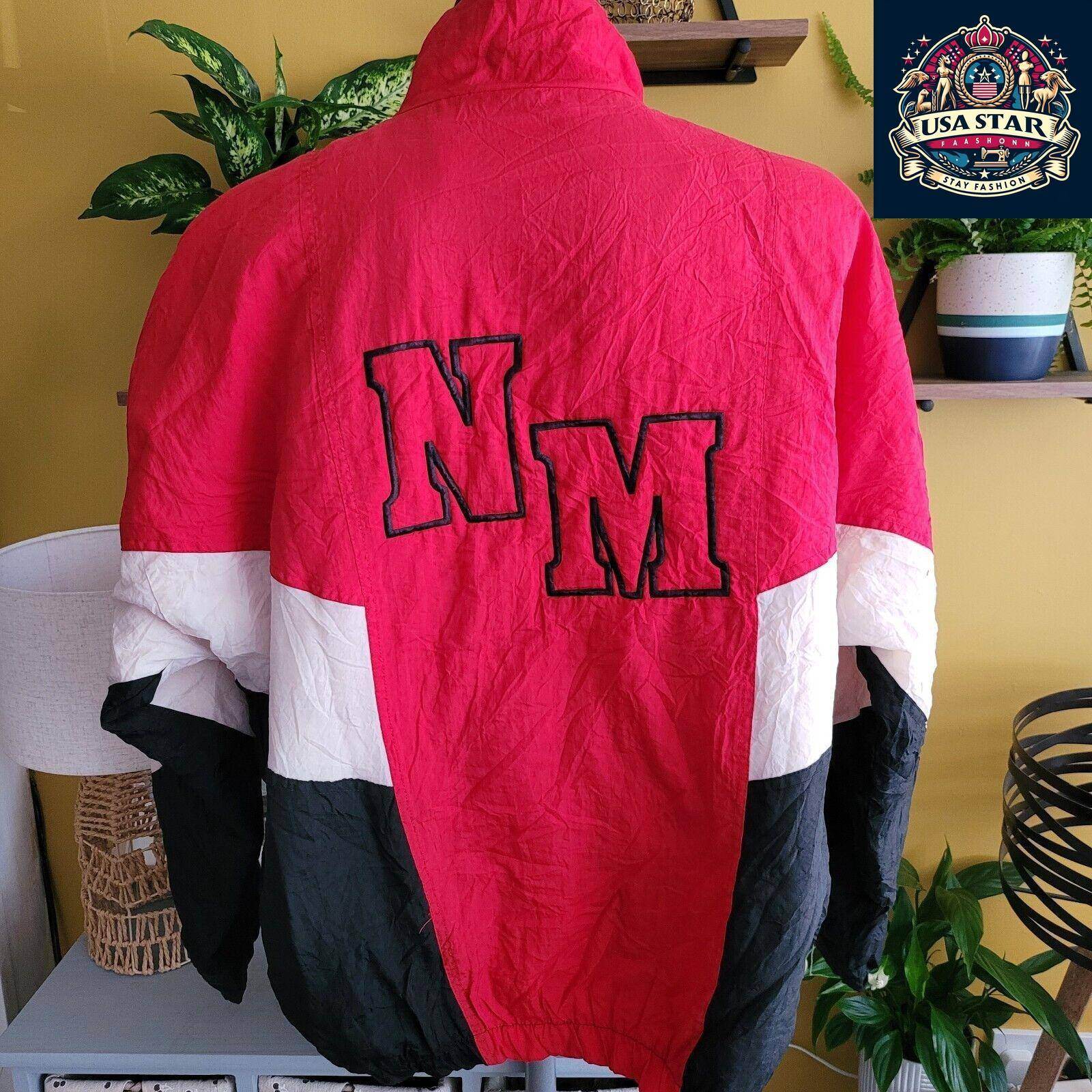North Mahaska Warhawks Jacket XL Vintage 90s Baseball Red Collectible Fan Gear by Holloway - USASTARFASHION