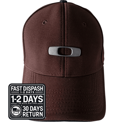 Oakley Flex Fit Cap - Size S/M - Brown - 96% Polyester, 4% Spandex, Classic Comfort Hat - USASTARFASHION