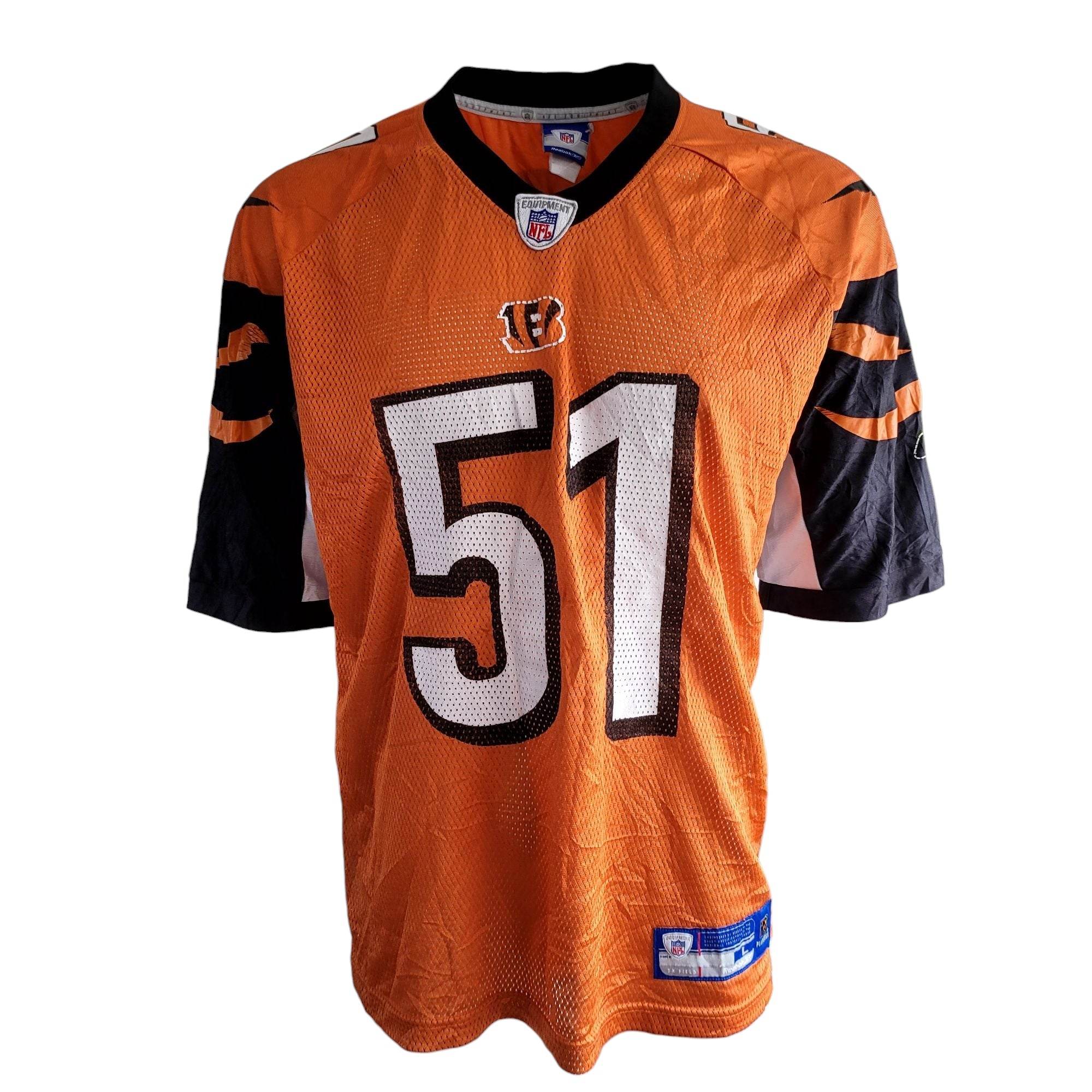 Odell Thurman 51 Cincinnati Bengals Jersey - Size L - Reebok - USASTARFASHION