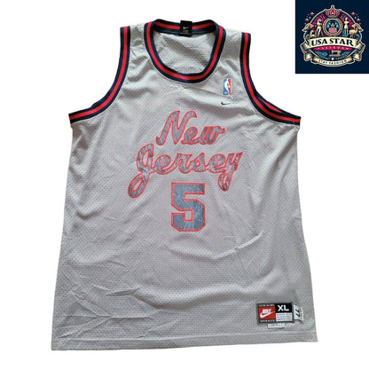 Official Nike Vintage Basketball Jersey 5 Jason Kidd New Jersey Nets Swingman XL - Retro Style - USASTARFASHION