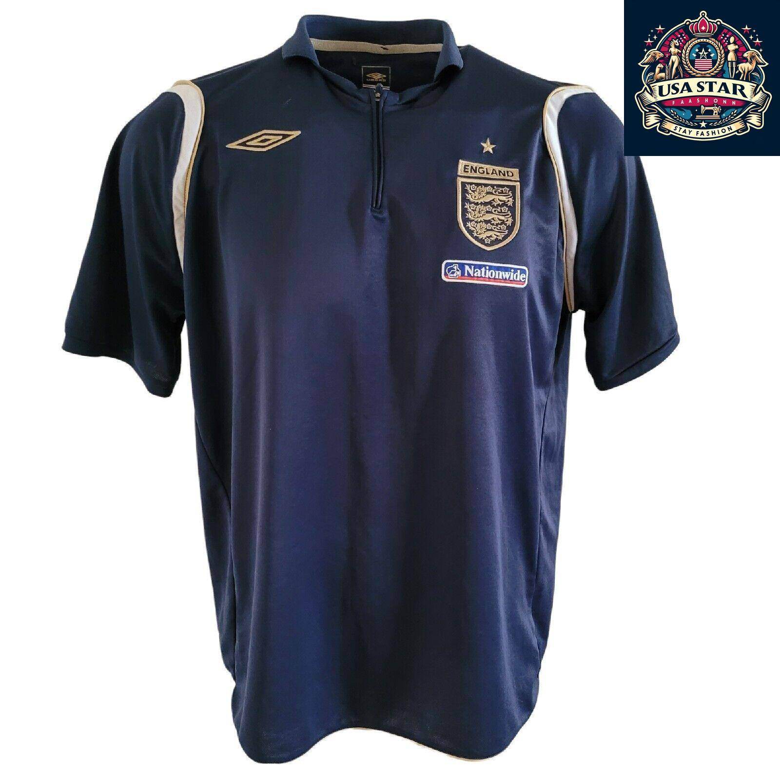 Official Umbro England Football Top Size XL - Comfortable Vintage Grade A Design, Classic Style - USASTARFASHION
