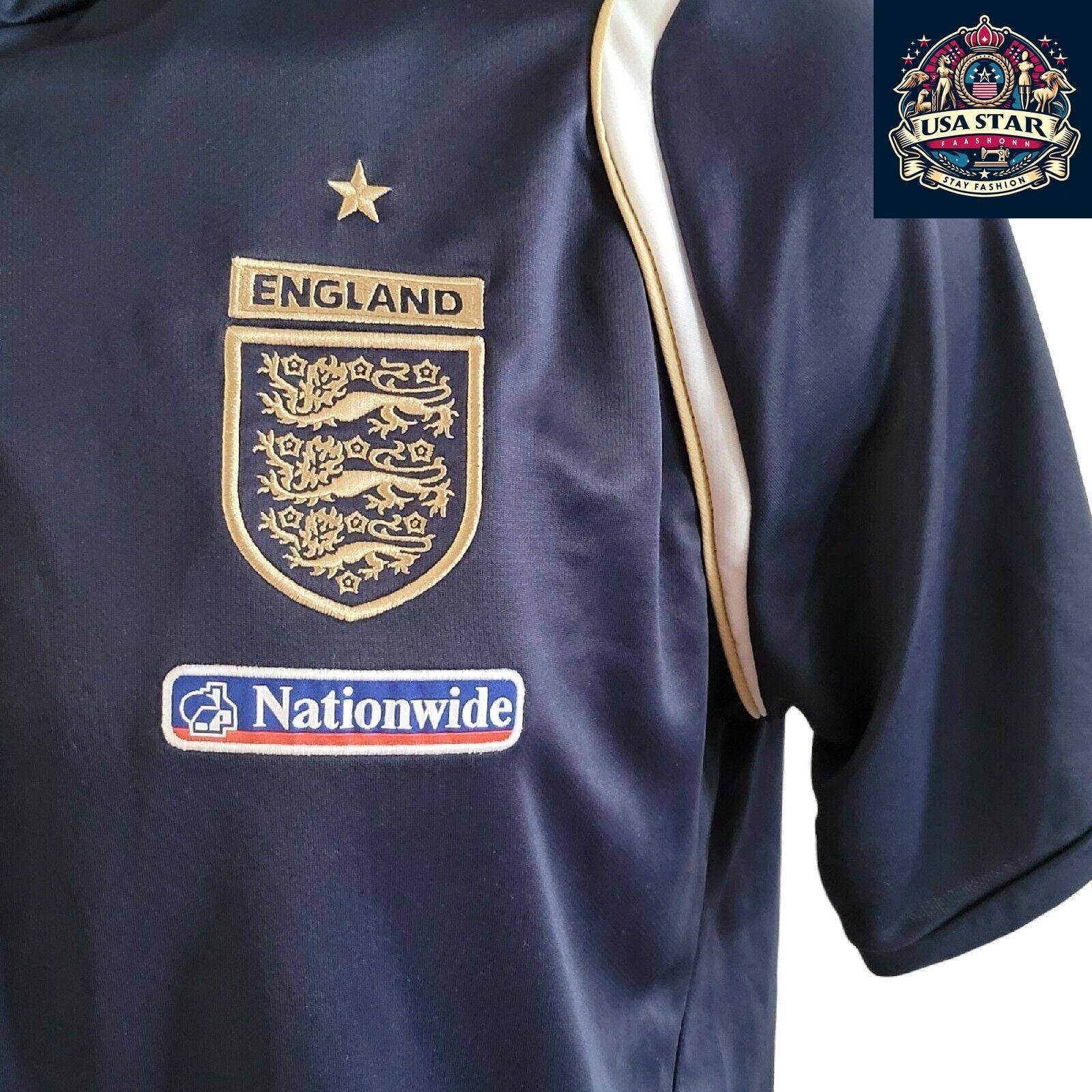 Official Umbro England Football Top Size XL - Comfortable Vintage Grade A Design, Classic Style - USASTARFASHION