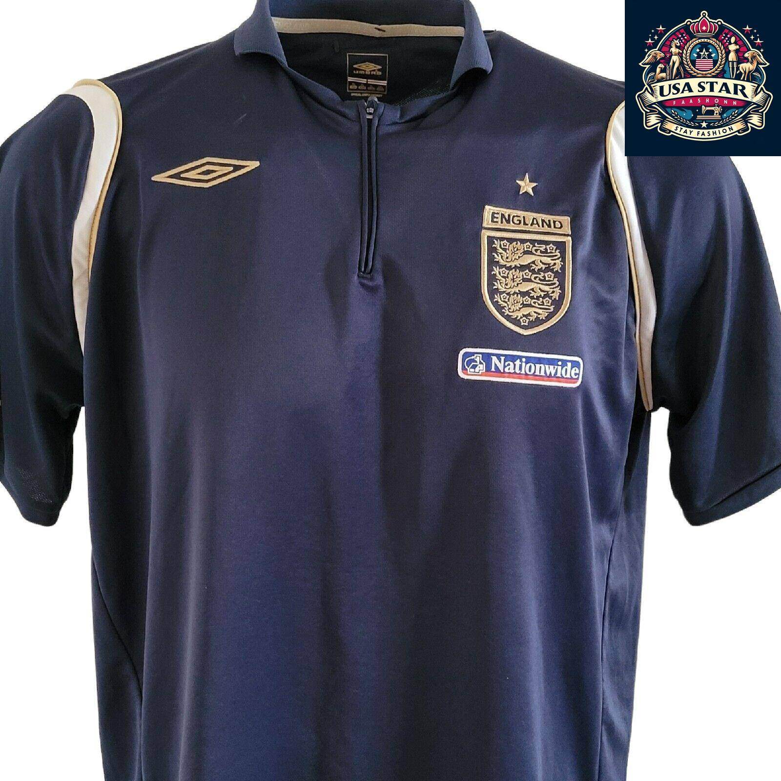 Official Umbro England Football Top Size XL - Comfortable Vintage Grade A Design, Classic Style - USASTARFASHION