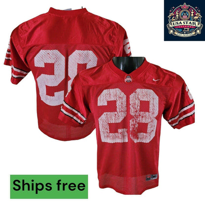 Ohio State Youth Football Jersey 28 - Comfortable, Durable Design for Young Fans - USASTARFASHION