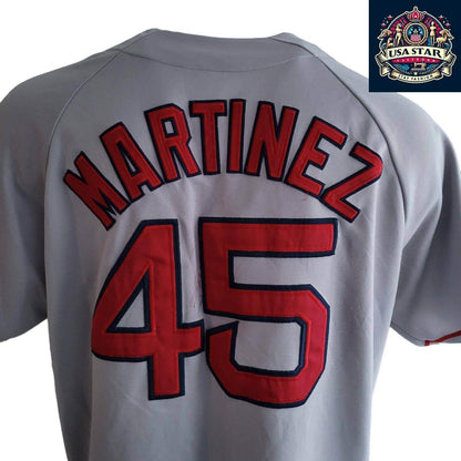 Pedro Martínez 45 Boston Red Sox Jersey XL - Majestic Authentic Vintage Baseball Shirt - USASTARFASHION