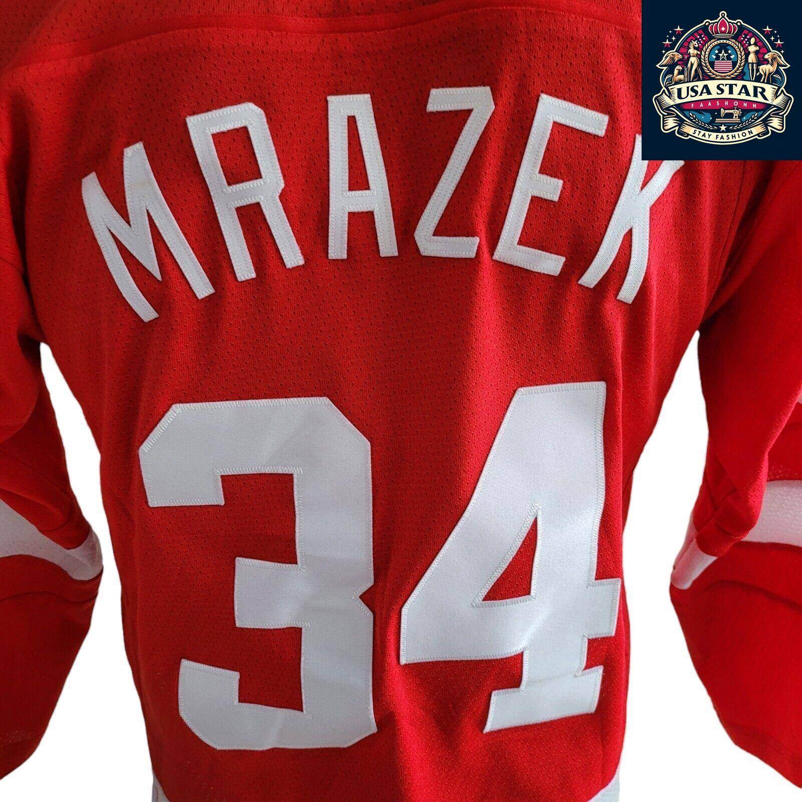 Petr Mrazek 34 Detroit Red Wings Youth Jersey S/M - Durable, Comfortable, Officially Licensed - USASTARFASHION
