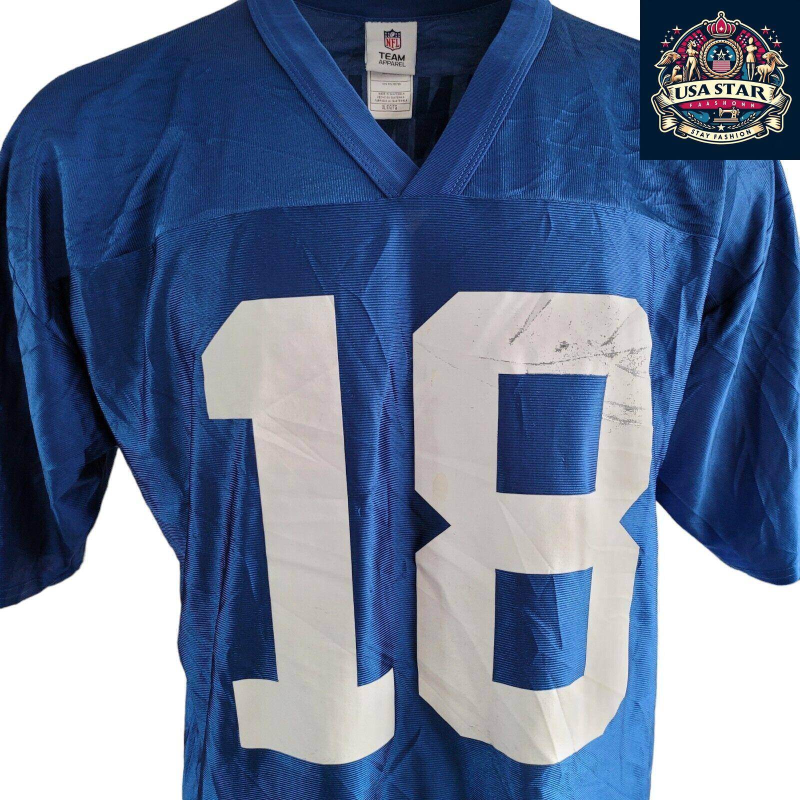 Peyton Manning Colts Jersey 18 - Authentic XL NFL Vintage, Iconic Design, Comfortable Fit - USASTARFASHION