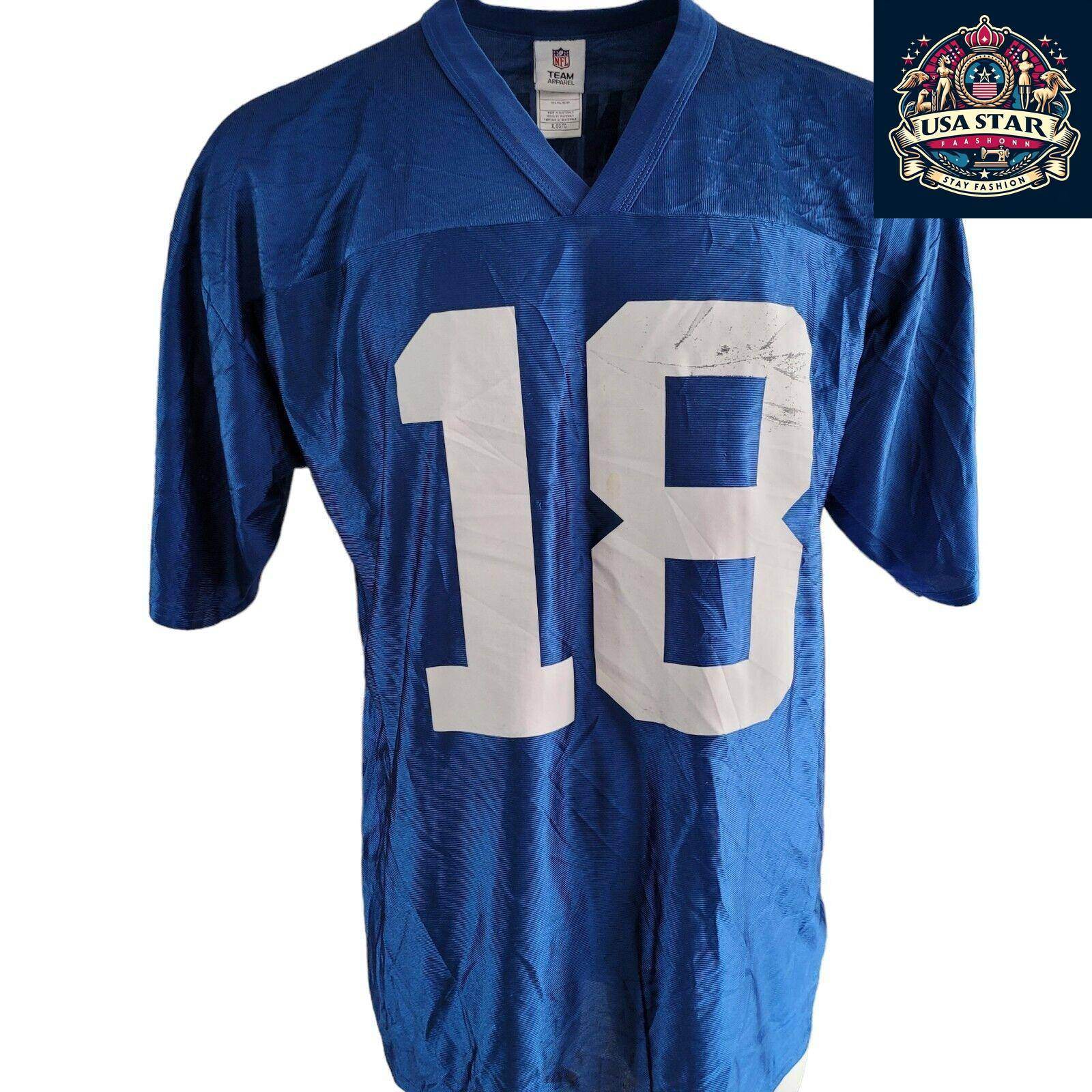 Peyton Manning Colts Jersey 18 - Authentic XL NFL Vintage, Iconic Design, Comfortable Fit - USASTARFASHION