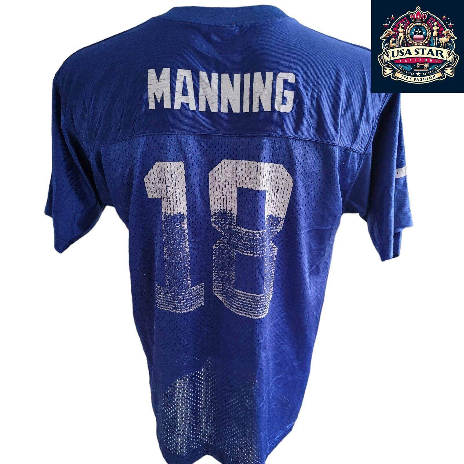 Peyton Manning Jersey 18 Reebok NFL Youth XL Shirt - Breathable Fabric, Team Colors - USASTARFASHION