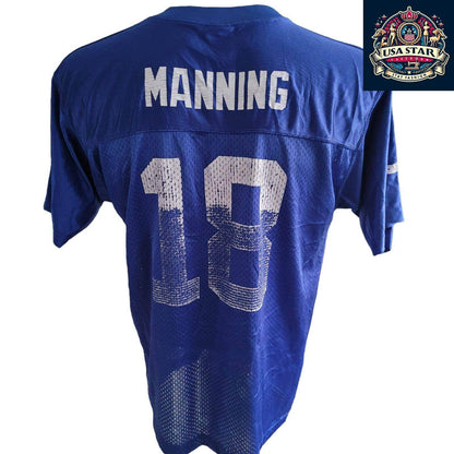 Peyton Manning Jersey 18 Reebok NFL Youth XL Shirt - Breathable Fabric, Team Colors - USASTARFASHION