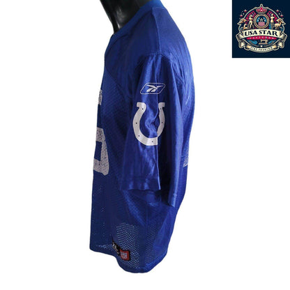 Peyton Manning Jersey 18 Reebok NFL Youth XL Shirt - Breathable Fabric, Team Colors - USASTARFASHION