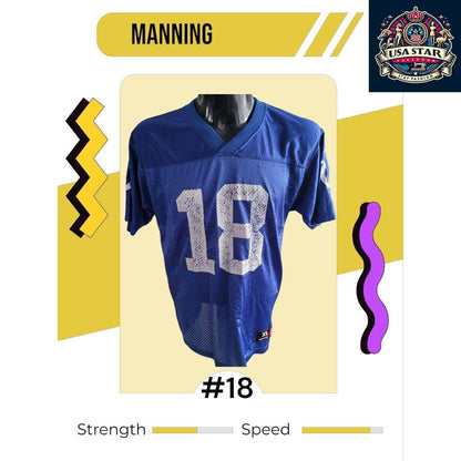 Peyton Manning Jersey 18 Reebok NFL Youth XL Shirt - Breathable Fabric, Team Colors - USASTARFASHION