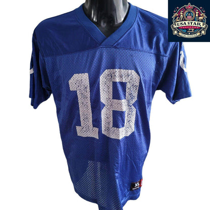 Peyton Manning Jersey 18 Reebok NFL Youth XL Shirt - Breathable Fabric, Team Colors - USASTARFASHION