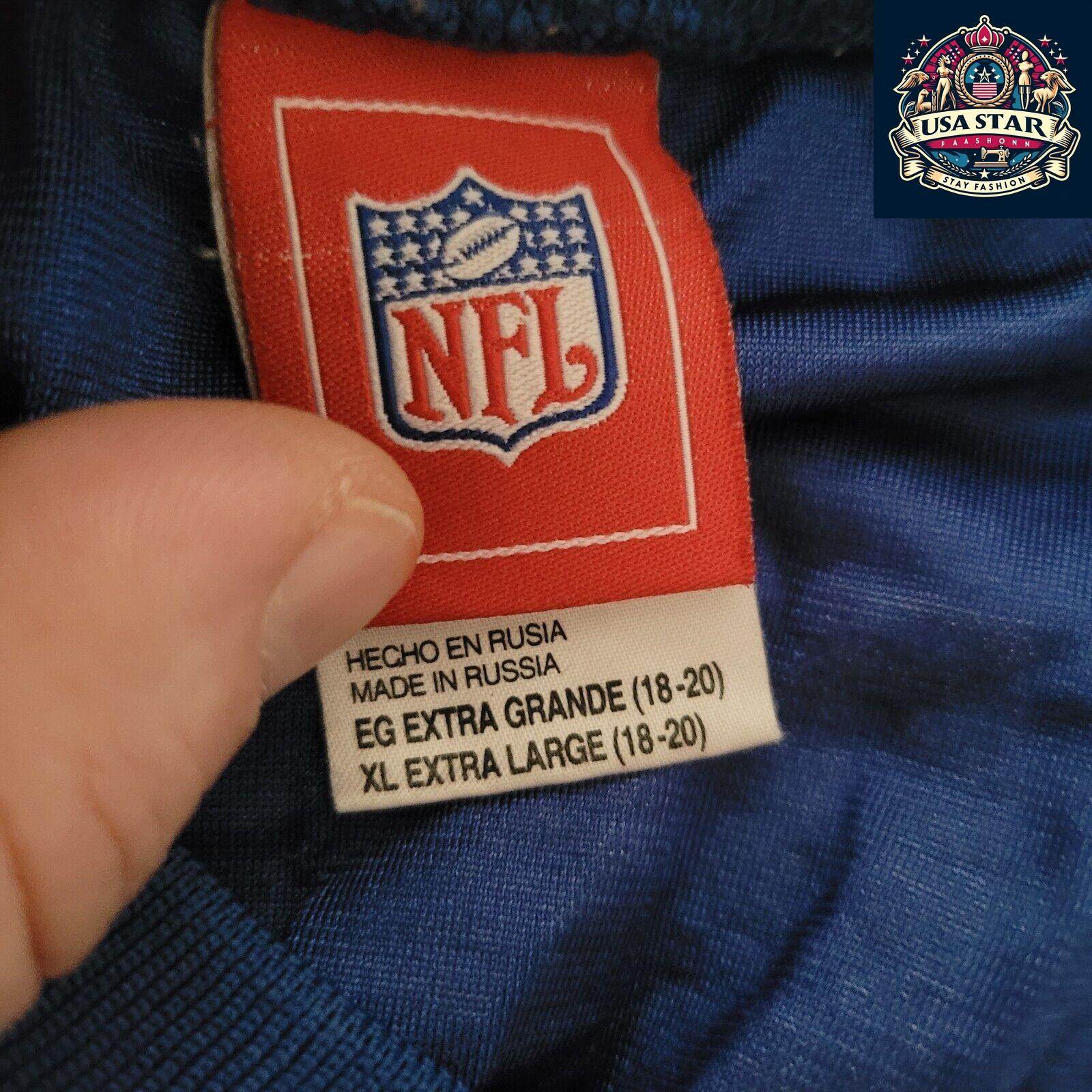 Peyton Manning Jersey 18 Reebok NFL Youth XL Shirt - Breathable Fabric, Team Colors - USASTARFASHION