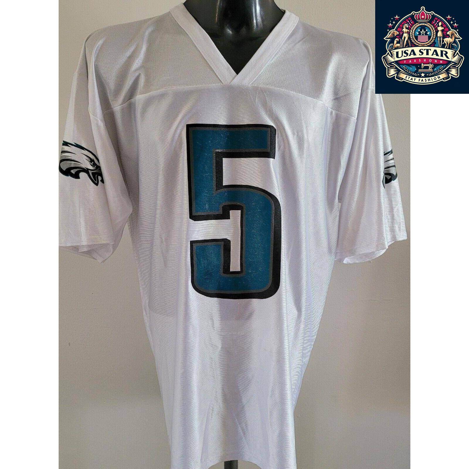 Philadelphia Eagles Jersey McNabb 5 by Reebok, Comfortable Fit, Authentic Team Colors, Size L - USASTARFASHION