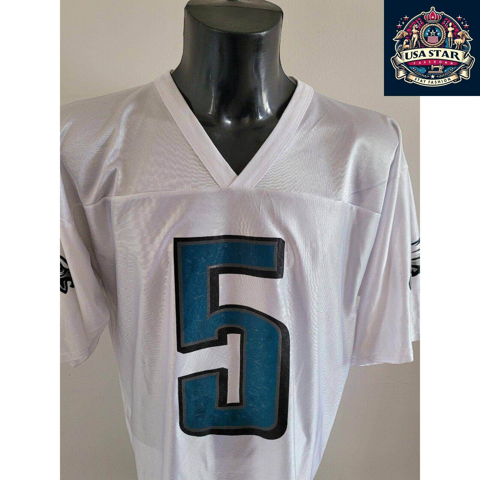 Philadelphia Eagles Jersey McNabb 5 by Reebok, Comfortable Fit, Authentic Team Colors, Size L - USASTARFASHION