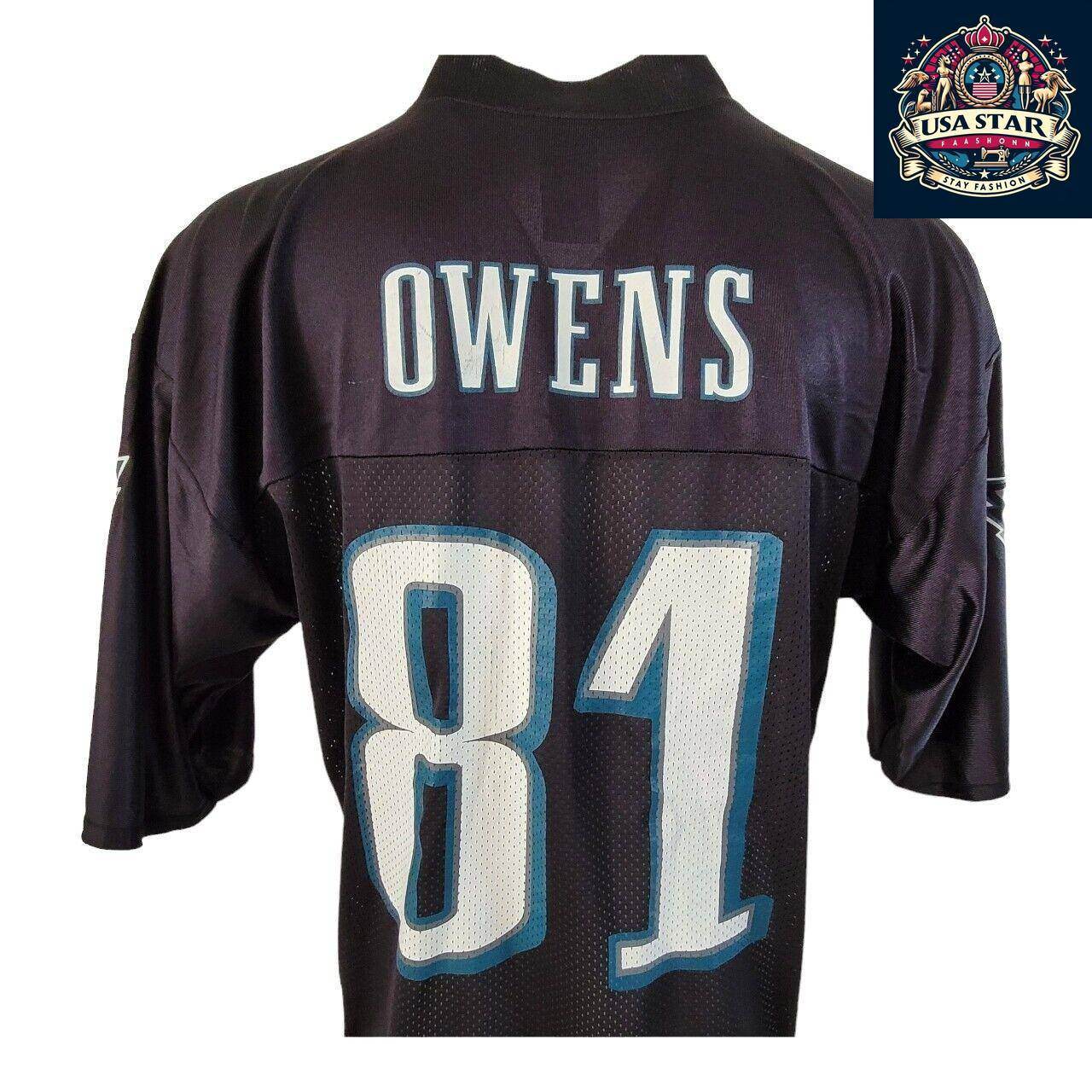 Philadelphia Eagles Jersey Terrell Owens 81 NFL On Field Sz L - High Quality, Vintage Condition - USASTARFASHION