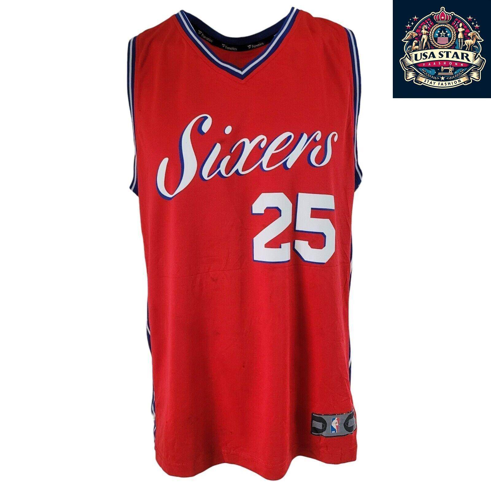 Philadelphia Sixers Ben Simmons 25 Fanatics NBA Basketball Jersey Size L - Authentic Team Wear - USASTARFASHION