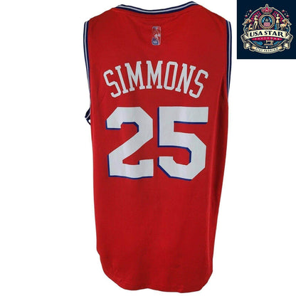 Philadelphia Sixers Ben Simmons 25 Fanatics NBA Basketball Jersey Size L - Authentic Team Wear - USASTARFASHION