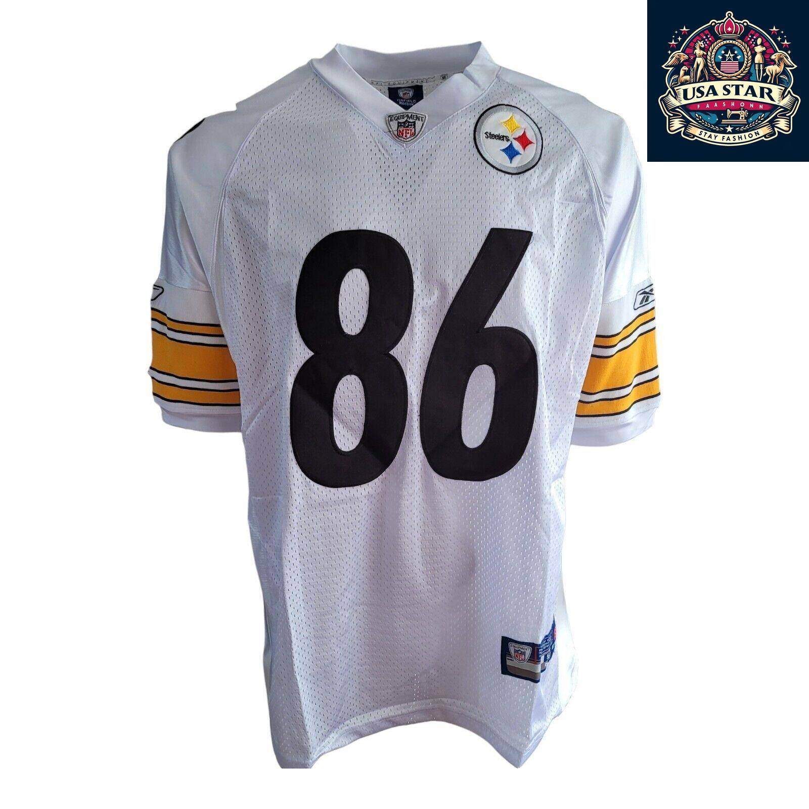 Pittsburgh Steelers Hines Ward Jersey 86 Sewn Reebok Men's Size 54 - Authentic Game Day Apparel - USASTARFASHION