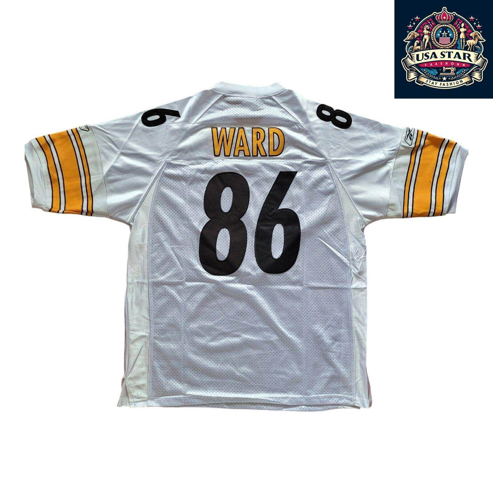 Pittsburgh Steelers Hines Ward Jersey 86 Sewn Reebok Men's Size 54 - Authentic Game Day Apparel - USASTARFASHION