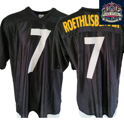Pittsburgh Steelers Jersey 7 Ben Roethlisberger XL - Authentic NFL Fan Apparel, Comfortable Fit - USASTARFASHION