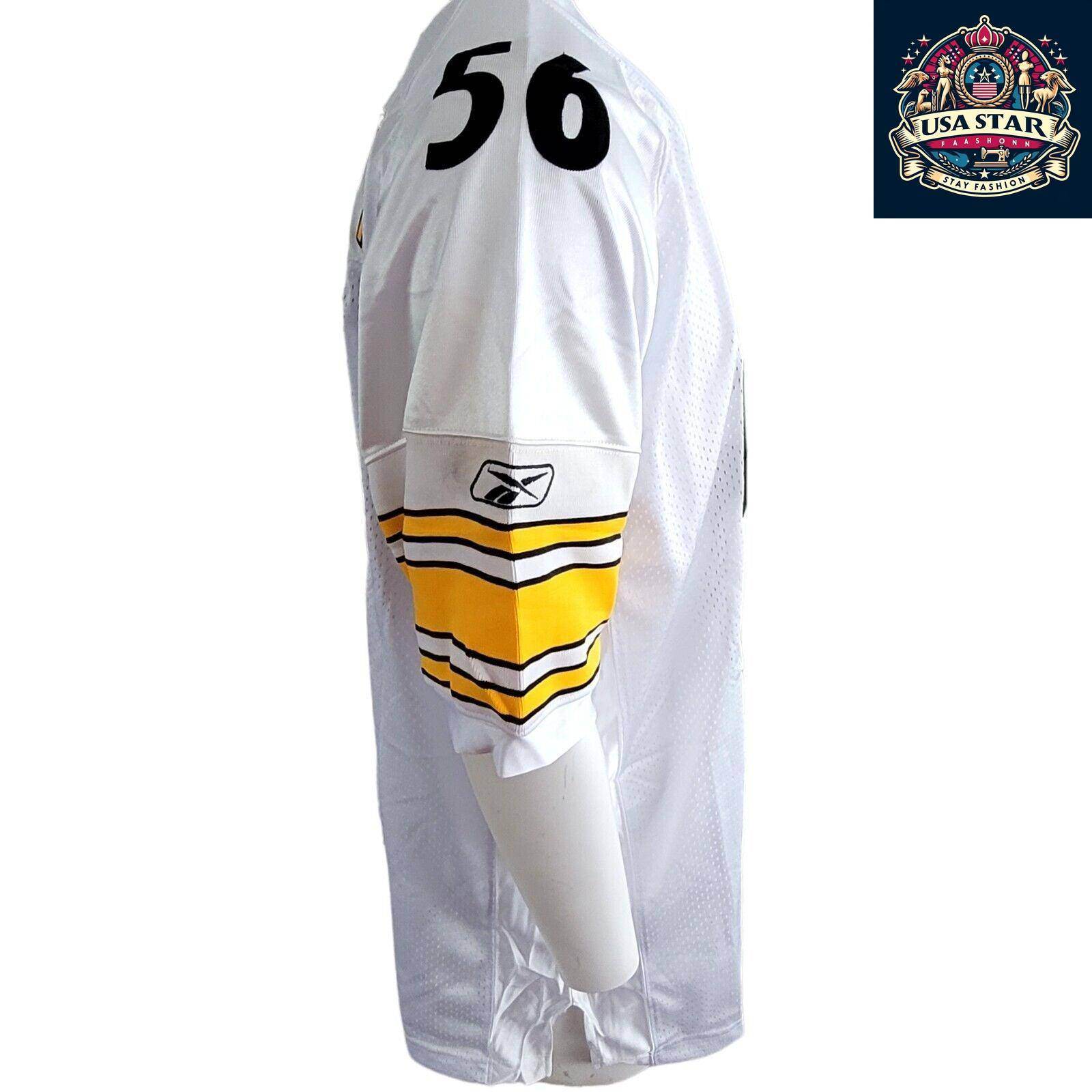 Pittsburgh Steelers Jersey LaMarr Woodley 56, Classic Design, Size 54, High - Quality Fabric - USASTARFASHION