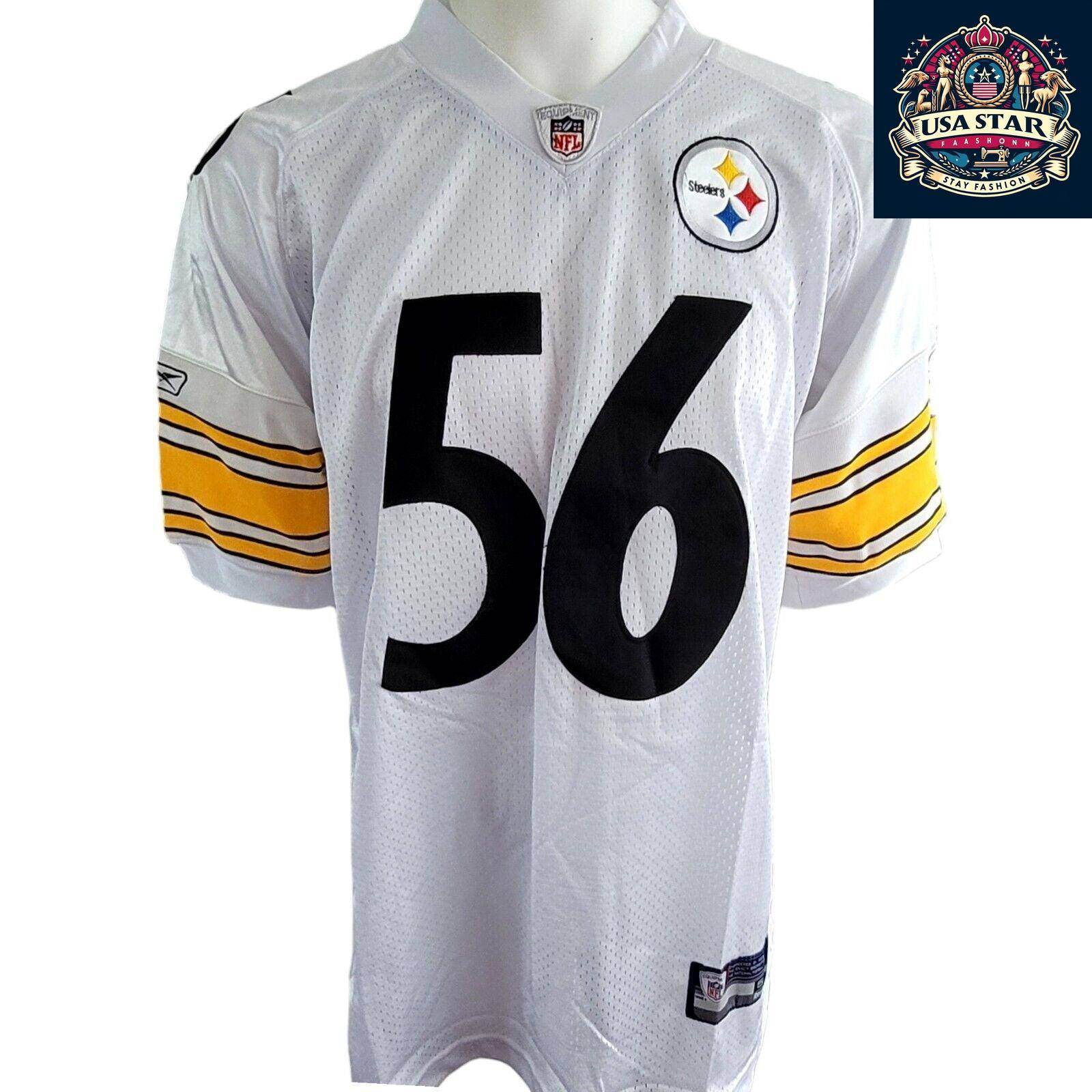 Pittsburgh Steelers Jersey LaMarr Woodley 56, Classic Design, Size 54, High - Quality Fabric - USASTARFASHION
