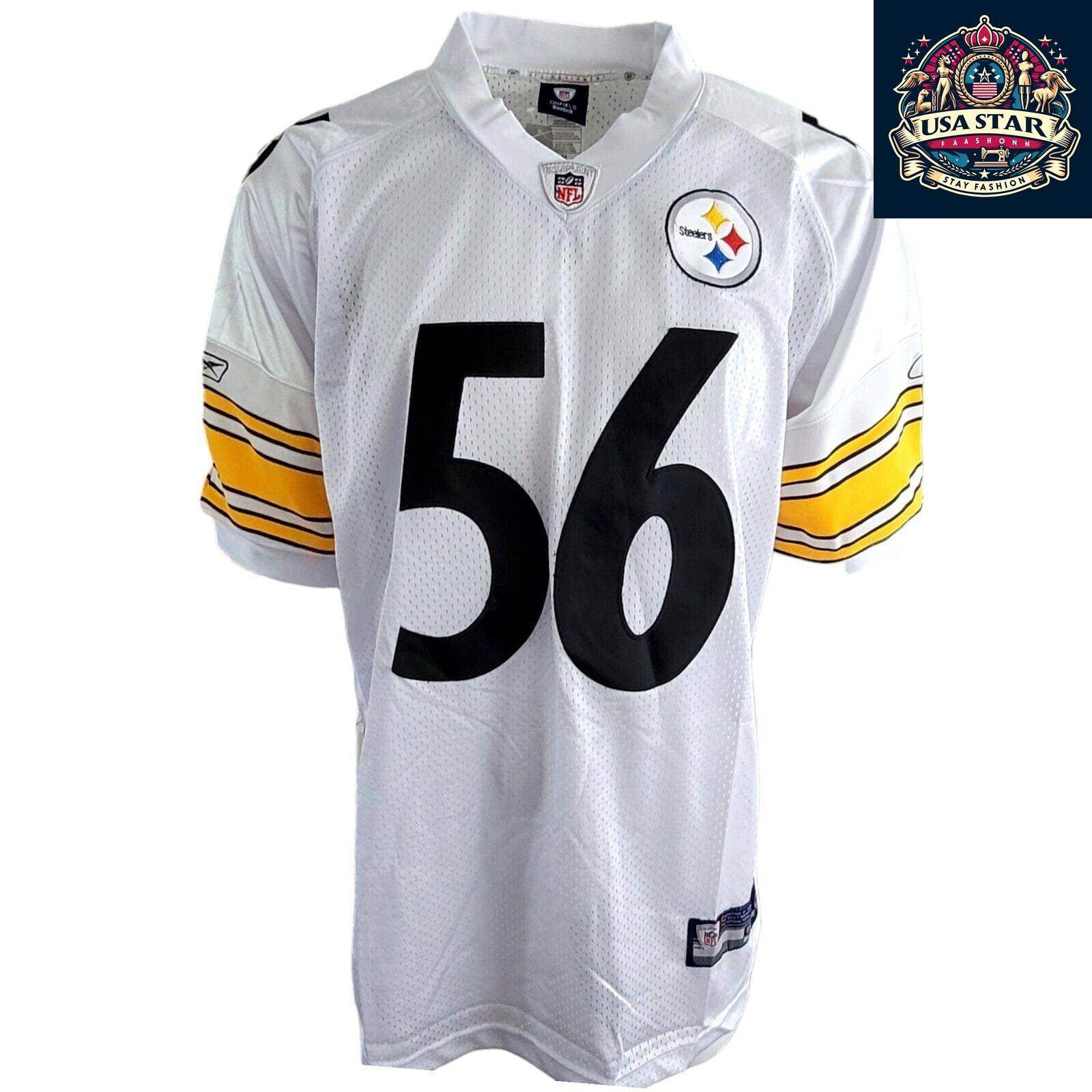 Pittsburgh Steelers Jersey LaMarr Woodley 56, Classic Design, Size 54, High - Quality Fabric - USASTARFASHION