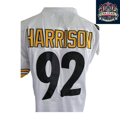 Pittsburgh Steelers Jersey Men's Size 50, Officially Licensed, Reebok, Number 92 Harrison - USASTARFASHION